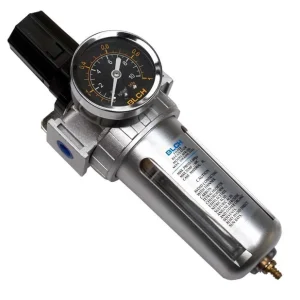 Nu rata Titan Shop |Stager filtru aer simplu pentru compresor cu manometru1/4 inch