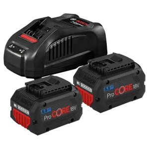 Retur ușor Titan Shop |Set 2 acumulatori Li-Ion, 18V, 5.5Ah + Incarcator rapid de 8Ah Bosch 2xGBA18V + GAL1880CV