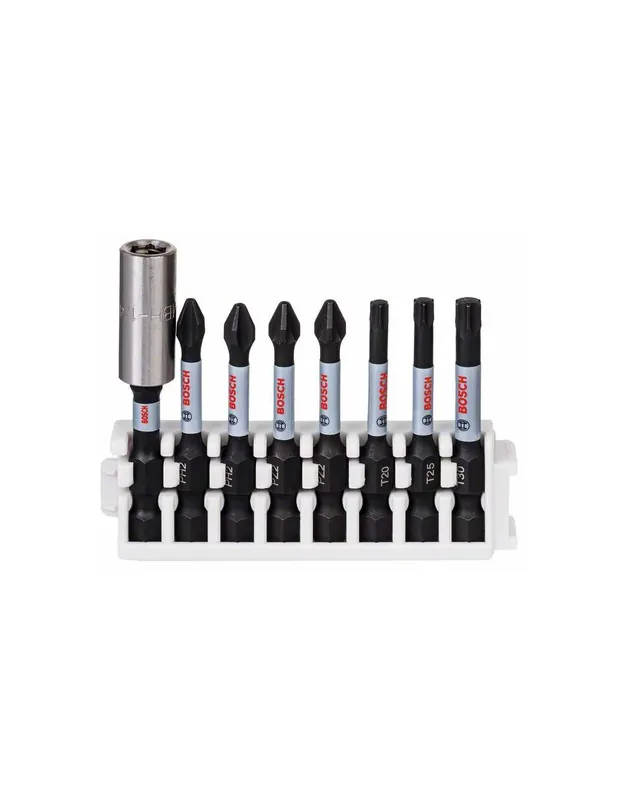 Titan Shop |Set 8 biti impact Power 50mm cu suport standard PH2, PZ2, T20, T25, T30 Preț promoțional