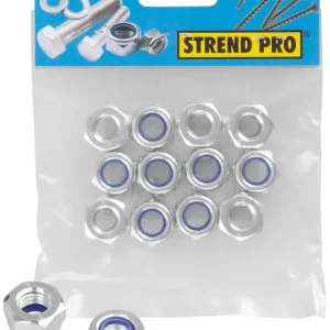 Piuliță Strend Pro PACK DIN 985 Zn M10, cu autoblocare, piuliță de blocare, pachet de 12 Ofertă limitată