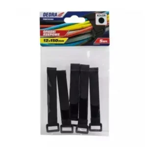 Bande velcro 16x310mm, negre 10buc Preț redus