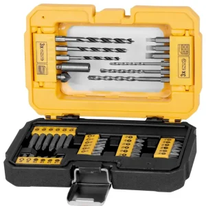 Set burghie si burghie Strend Pro, Cr-V, la cutie, 41 buc Retur ușor