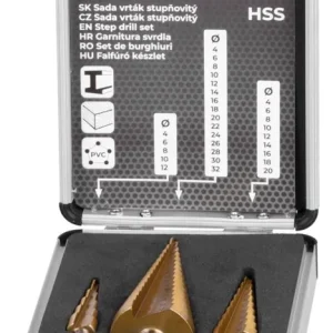 Ofertă limitată Set burghie Strend Pro, trepte, pachet. 3 buc