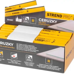 Pencil Strend Pro, 176 mm, creion roșu, oval, pentru sticlă și ceramică, sellbox 72 buc Retur ușor