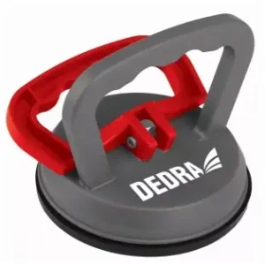 Ieftin Ventuza geam single 118mm, max 30Kg, Dedra, Gri/Rosu