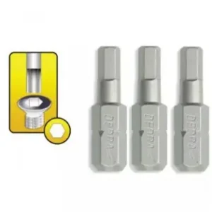 Ofertă exclusivă Capete de surubelnita Hex imbus H6 x 25mm, 3buc Dedra