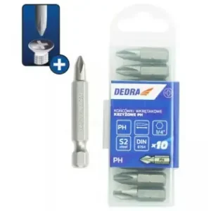 Preț redus Capete de Surubelnita Phillips PH2x50mm, 10buc cutie din plastic.