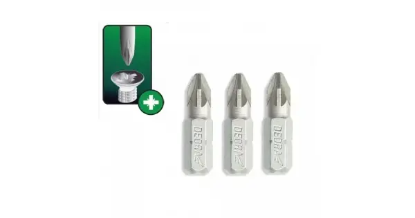 Capete de Surubelnita Pozidriv PZ1x25mm, 3buc blister Preț redus