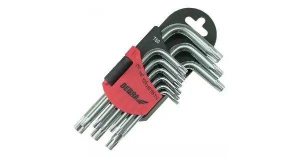 Plată sigură Chei torx scurte T10-T50 set 9buc., CRV