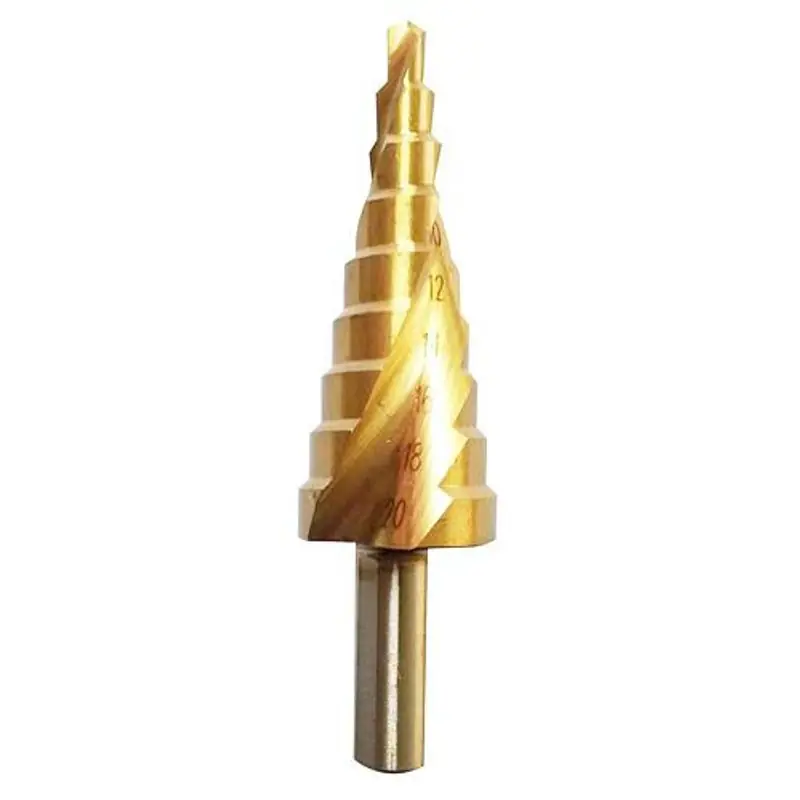 Drill Strend Pro treaptă SD422, 10-45 mm, TiN, spirală HSS 4241, pentru metal Reducere extra