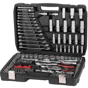 Reducere specială Set de scule Strend Pro S221, 215 bucăți, în carcasă, 1/2 ";+1/4"; +3/8";