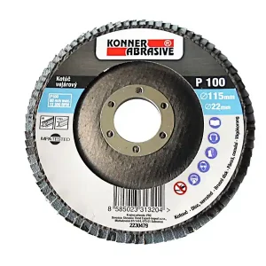 Roata KONNER 260 115x22 mm, A120, zircon, ventilator, lamelara, otel inoxidabil Super ofertă