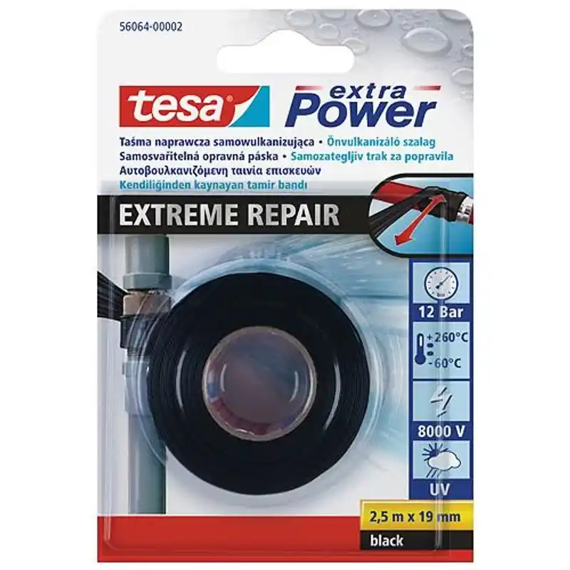 Bandă tesa® Extreme Repair, auto-vulcanizantă, adezivă, 19 mm, L-2,5 m Reducere