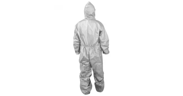 Preț redus Combinezon XL polipropilena impermeabil alb/negru