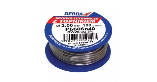 Cositor cu flux 2.0mm, 100g, 40%SN, Pb60Sn40 Reducere extra