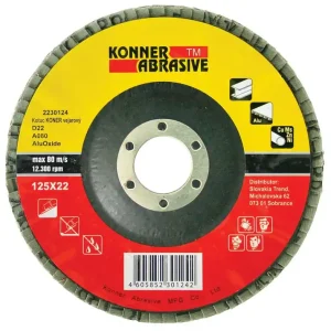 Cumpărături sigure KONNER D22 disc 125x22 mm, A060, AluOxide, ventilator, lamelar