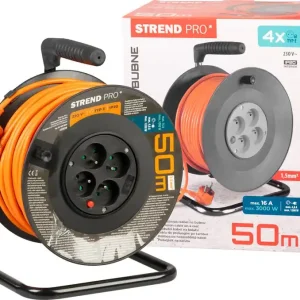 Plată securizată Cablu Strend Pro DG-FB04 50 m, prelungire pe tambur, secțiune transversală 1,5 mm2