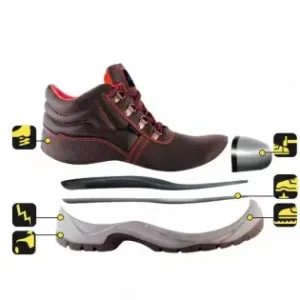 Cumpărături sigure Ghete de siguranta T1A, din piele, marime: 36, cat.S1P SRC