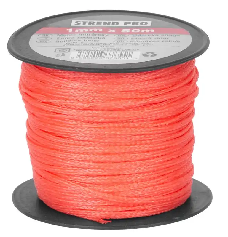 Twine Strend Pro roșu, 1,0 mm, 50 m, zidărie Livrare gratuită