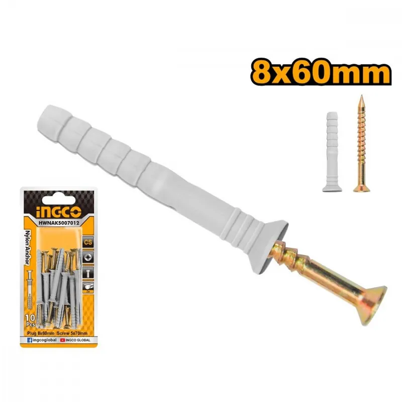 Expediere rapidă Diblu 8x60mm INGCO 10 buc