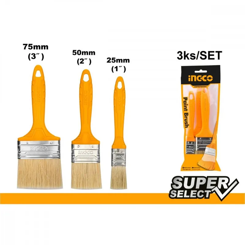 Set de 3 perii plate din plastic INGCO KLC Ofertă exclusivă