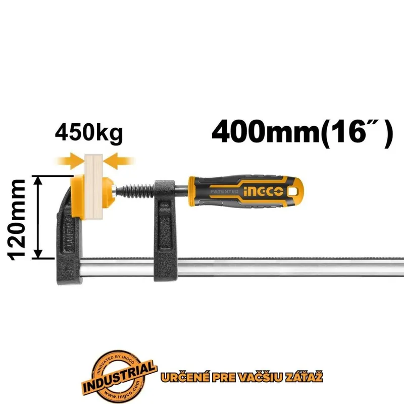 Premium Clema metalica de tamplarie 120x400mm INGCO Industrial KLC