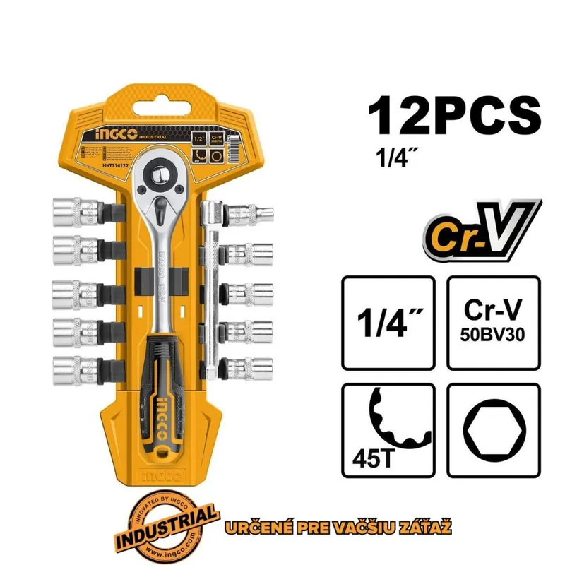 Gola sada 12ks 1/4"; INGCO Industrial KLC Vezi acum