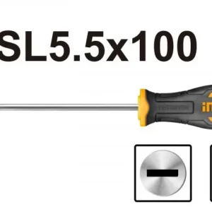 Șurubelniță plată 5x100mm S2 INGCO Industrial KLC Retur ușor