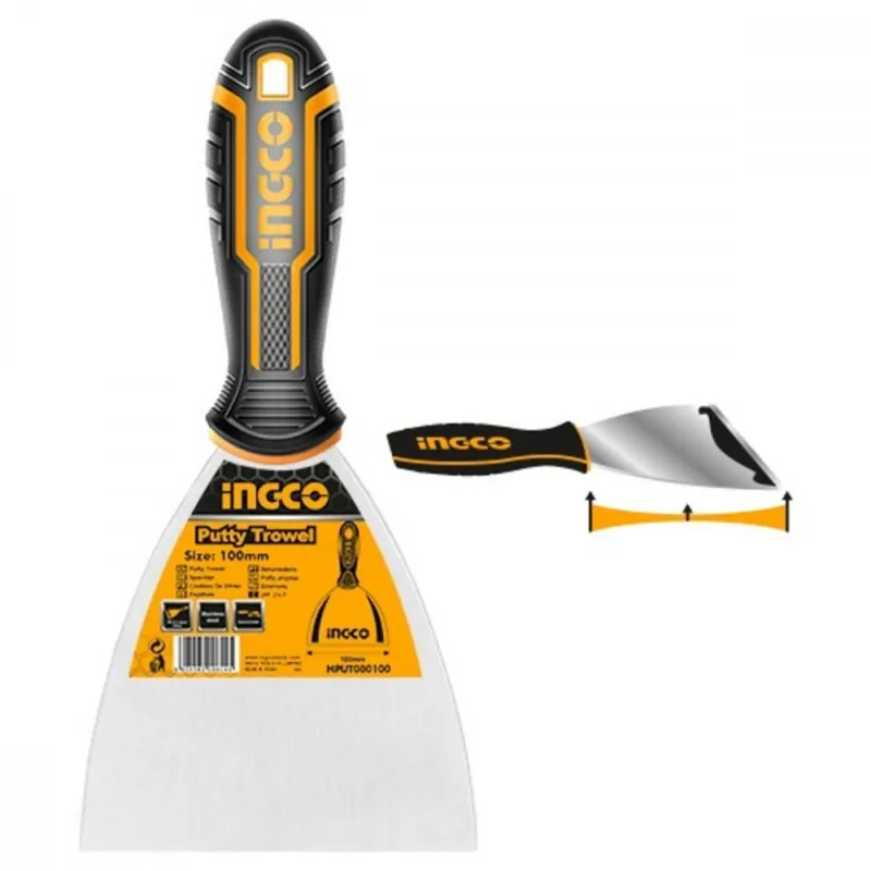 Cumpărături sigure Spatula otel inoxidabil 100mm INGCO Industrial KLC