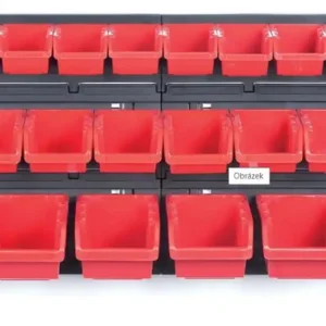 Ofertă Set magazin 24buc + suport plastic 2buc, combinație negru / roșu