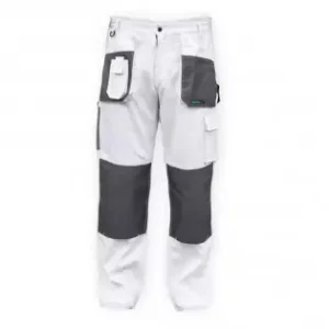 Preț promoțional Pantaloni de protectie marime L/52, alb, greutate 190g/m2