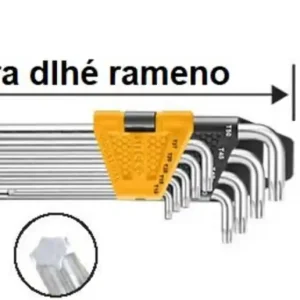 Set extins chei Torx de 9 CrV T10-T50 INGCO Industrial KLC Disponibil imediat