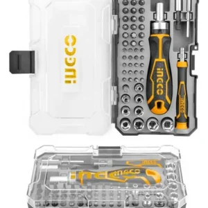 Ofertă de sezon Set șurubelniță cu clichet + biți 55 buc INGCO KLC