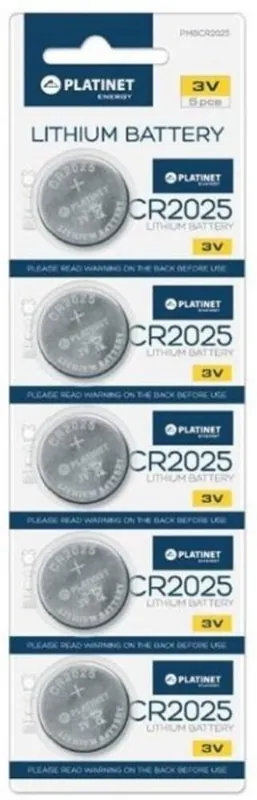 Baterie litiu CR 2025, 3V, blister 5buc PLATINET Promoție