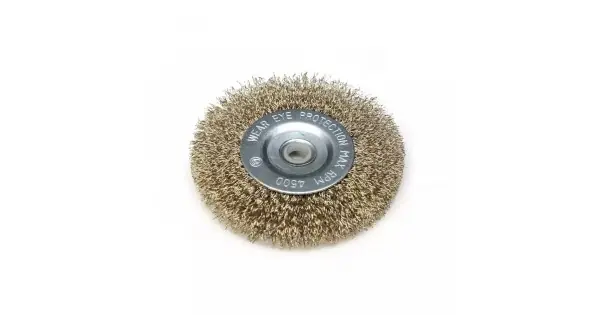 Cel mai vândut Perie de disc din sarma alama 100mm, diametru gaurii 12.7mm