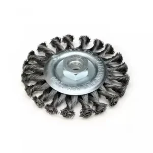 Preț promoțional Perie de disc din sarma otel 115mm, filet M14, sarma impletita Dedra