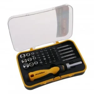 Ultima șansă Șurubelniță cu clichet + biți și capete set de 45 buc într-o CUTIE