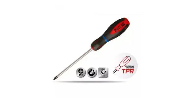 Surubelnita in cruce Phillips PH2x38mm,otel S2,maner din 3-materiale Cel mai vândut