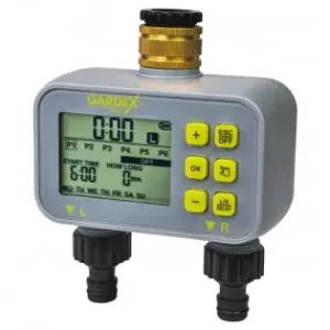 Comandă acum Temporizator programabil electronic dual udare gazon, compatibil cu senzor de ploaie CULTURE Gardex