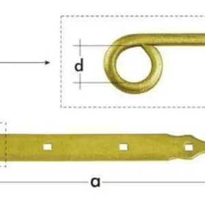 Ofertă Balama curea 600x40x5,0mm d17mm pachet / 10buc