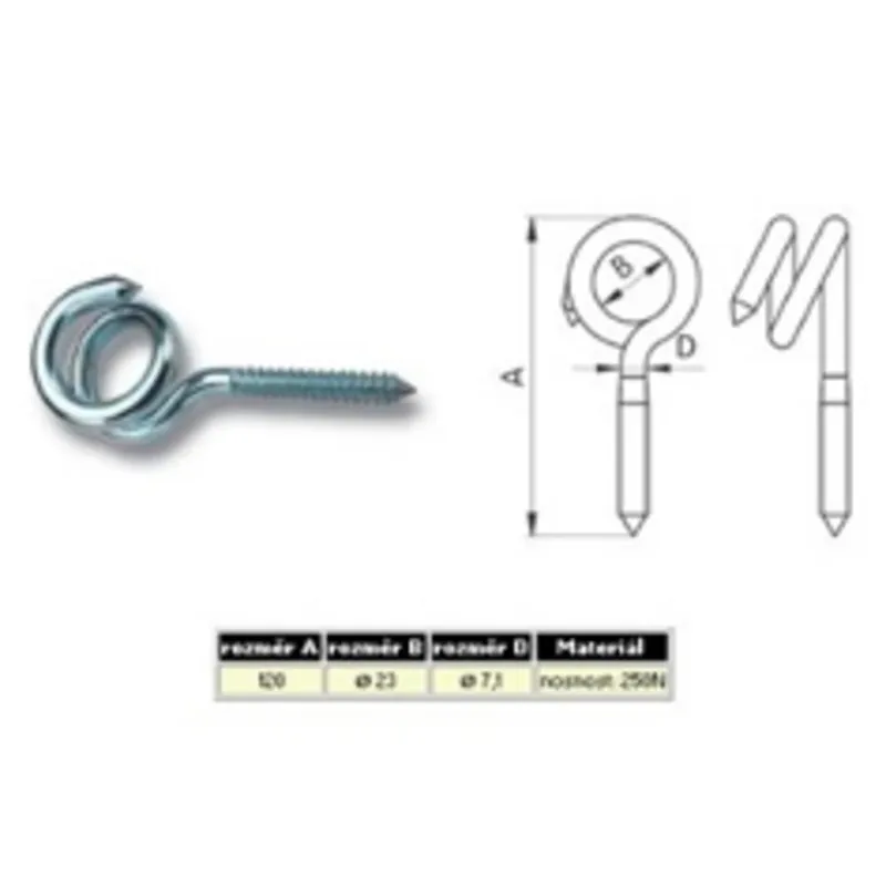 Cârlig/suport de agățare galvanizat L-120 pentru lemn KLC Chilipir