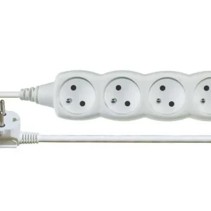 Cablu prelungitor 250V 5m / 4 Z / Alb Preț promoțional