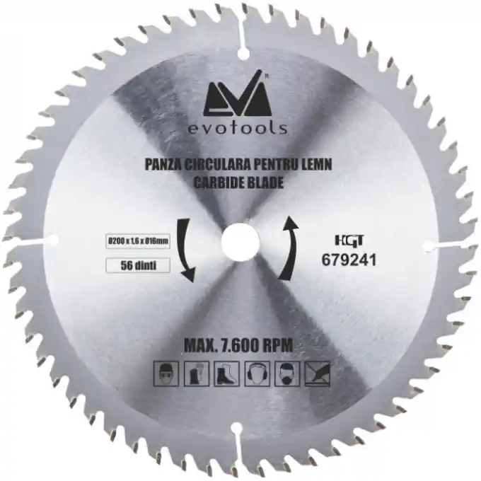 Panza Circulara Vidia Lemn 235x1.6x30mm , 40 dinti Evotools 638023 Preț redus