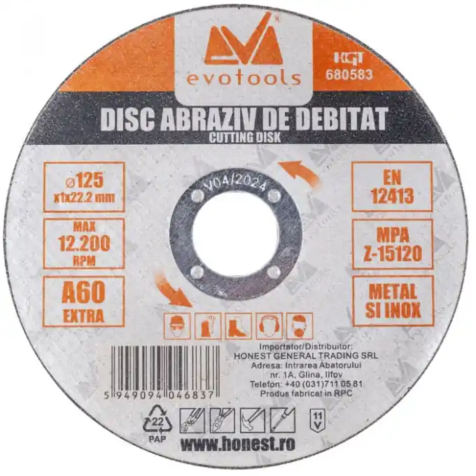 Bestseller Disc metal Abraziv de Debitat ETS 125 x 1 mm; #60