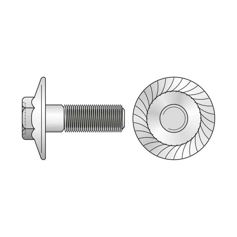 Popular Surub cu cap hexagonal si flansa DIN 6921, Rocast