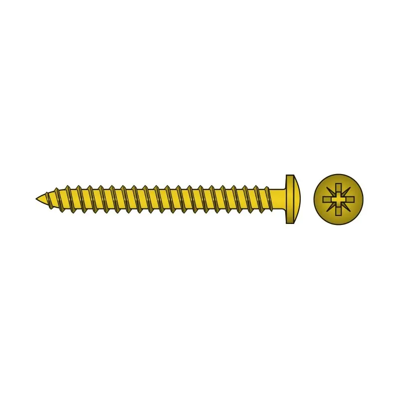 Surub PAL cu cap bombat, otel zincat galben, Rocast Retur gratuit