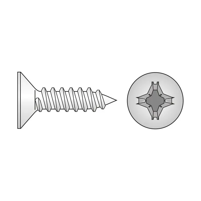 Plată securizată Surub cu cap inecat pentru tabla DIN 7982, Rocast