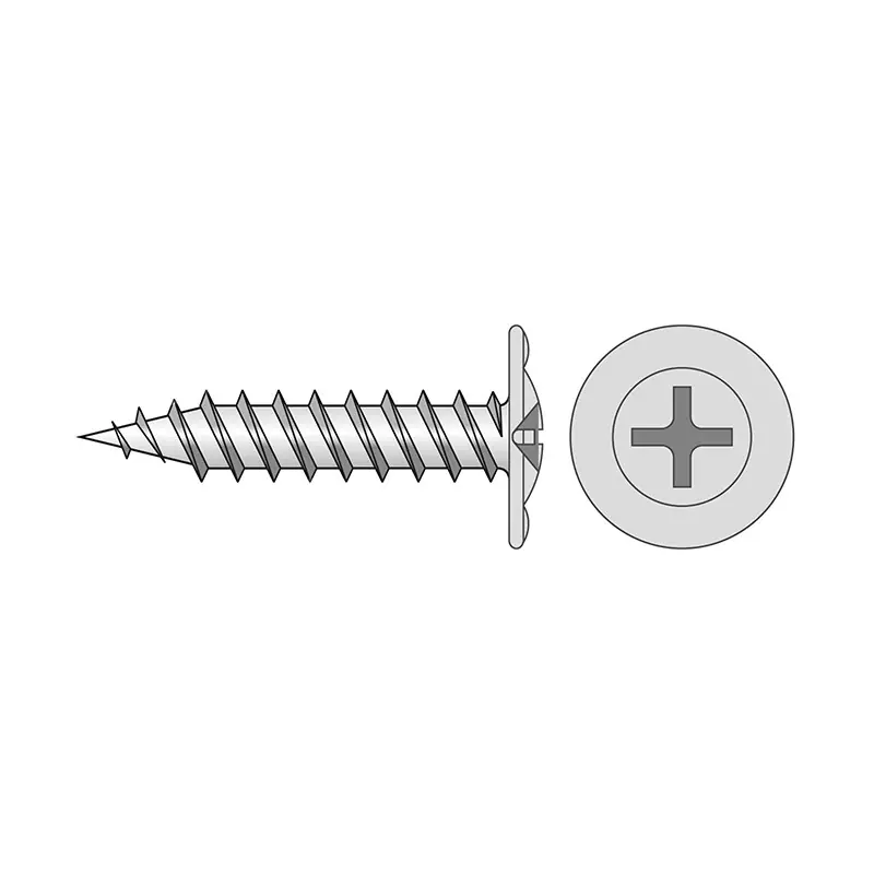 Surub autofiletant cu cap special "plat+saiba", otel, zincat, Rocast Preț promoțional