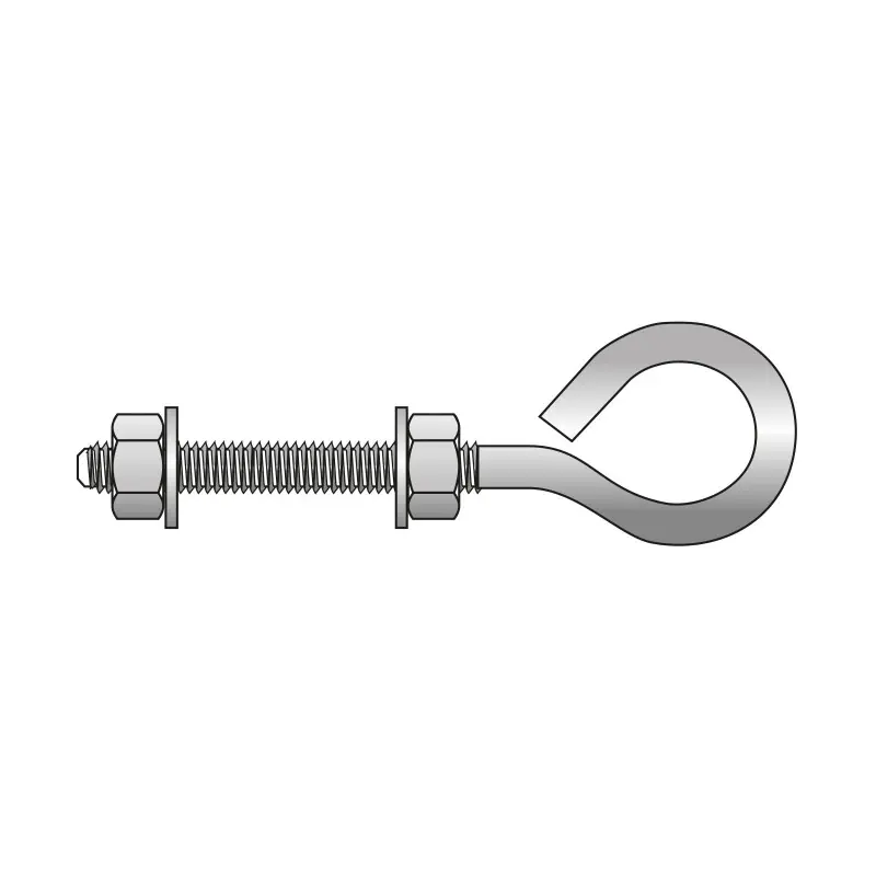 Expediere rapidă Ochi filetat cu saibe si piulite, otel, zincat, Rocast