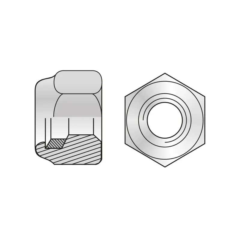 Piulita hexagonala inalta cu autoblocare DIN 982, Rocast Chilipir